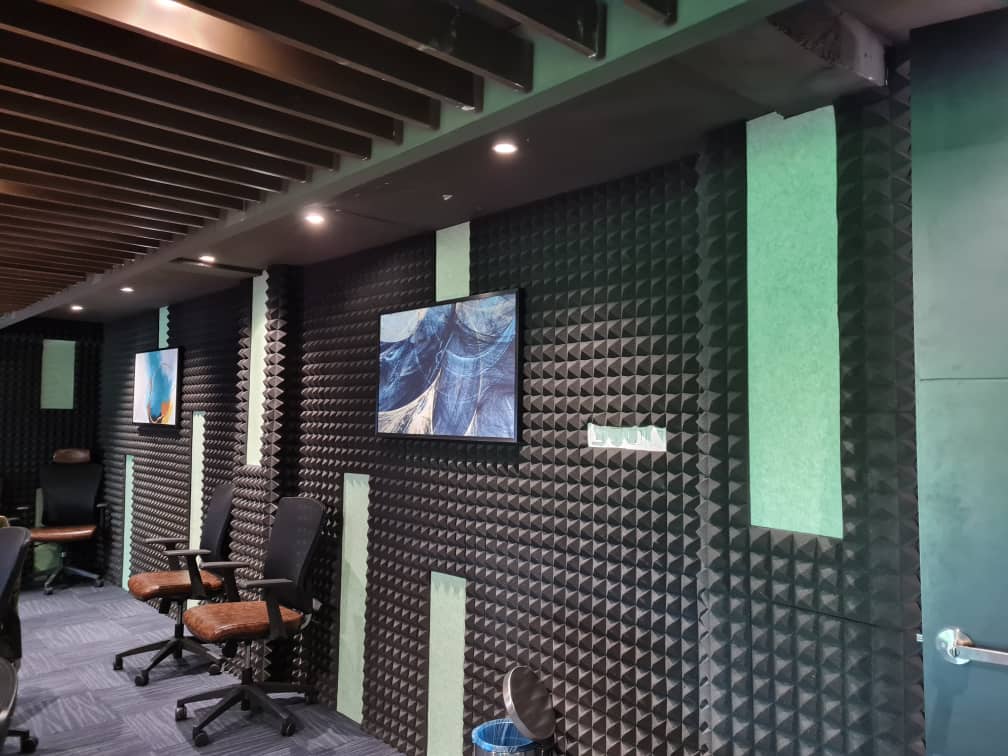 Foam wall panel installation for commercial space in Malaysia