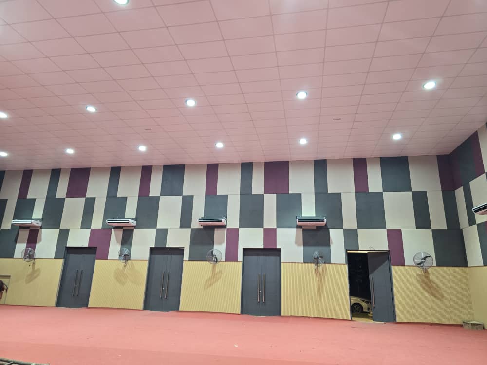 Megaboard wall panel installation for commercial space in Malaysia