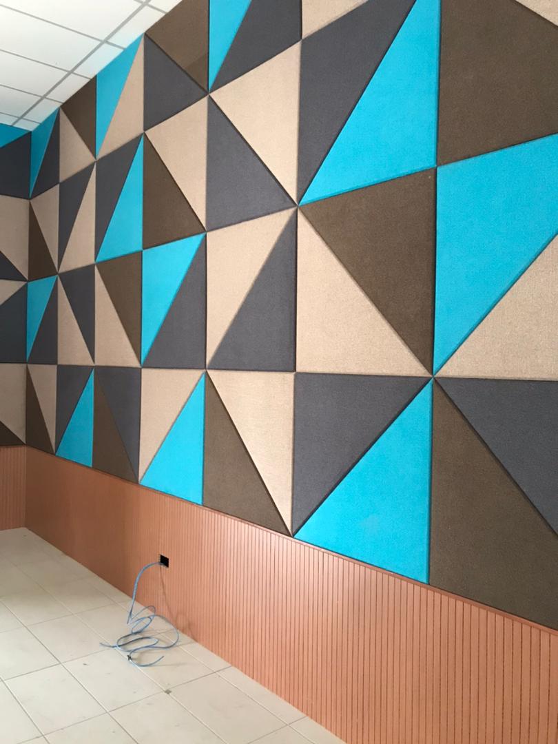 Megaboard wall panel installation for commercial space in Malaysia
