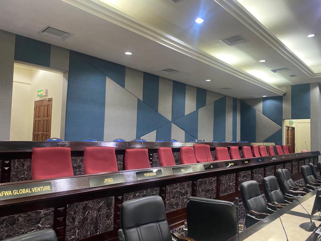 Obcellent wall panel installation for commercial space in Malaysia